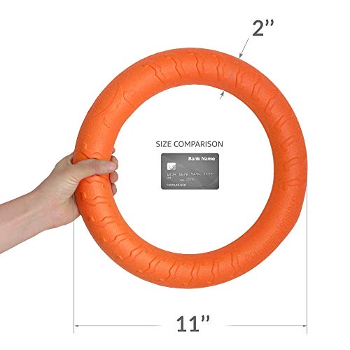 PetSpy Dog Ring Toy – Flying Ring for Outdoor Play, Floating Training & Fetch Toy for Throwing, Catching & Chewers – Durable EVA Flying Disc for Small, Medium & Large Dogs - size: Large, style: 2 Rings