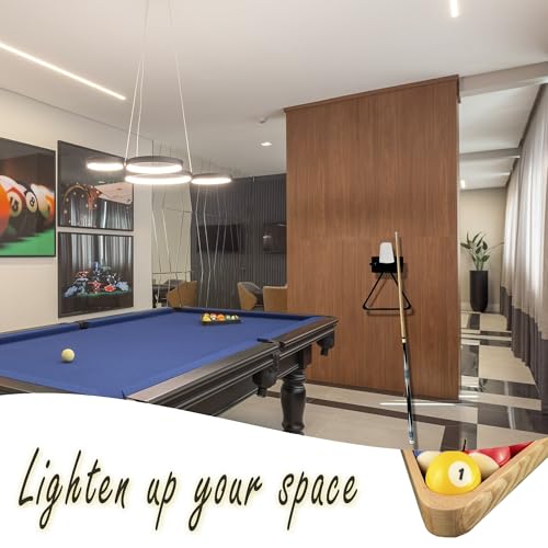 Pool Cue Stick Claw Holder Hold 2 Billiard Cues, Cone Chalk Holder with Ball Rack Wall Mount, Pool Stick Holder Storage Accessories (Oak) - color: Oak