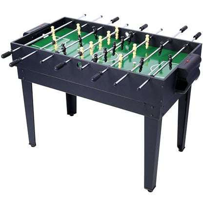 5-in-1 Multi-Game Table - Billiards, Push Hockey, Foosball, Ping Pong, and Basketball Black/Blue