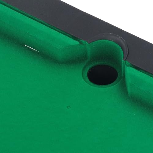 Mini Pool Table, Compact 19x11 Inch Miniature Pool Table Set Sturdy Plastic Construction with 2 Cue Sticks 11 Balls Rack for Family Kids Adults Indoor Games