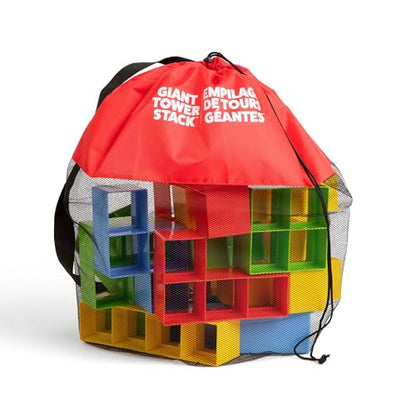 Giant Tower Stack by Relatable - Nappa Award 2026 Winner, The Jumbo Block Game Where You Balance Building Blocks - Ultimate Outdoor Games, Yard Games for Adults & Family Games Challenge, Ages 8+ - style: Giant Tower Stack