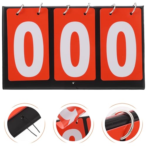 Portable Tabletop Electronic Flip Scoreboard with Three-Digit Display for Basketball Football and Volleyball, Lightweight Metal and Cloth Design for Different Sports Scenarios