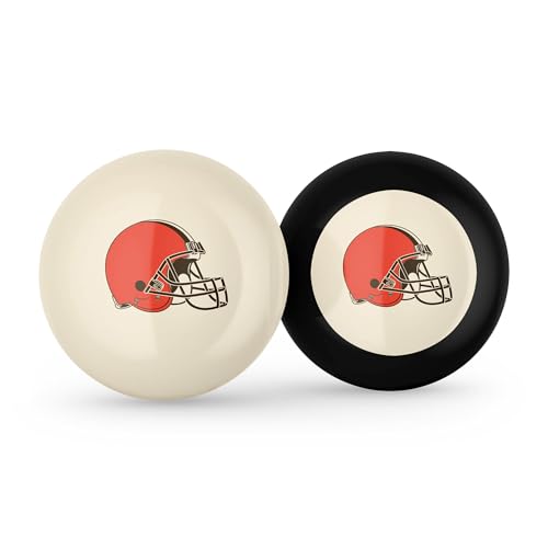Imperial NFL Logo Cue Ball & 8 Ball Combo Set - color: Cleveland Browns, White