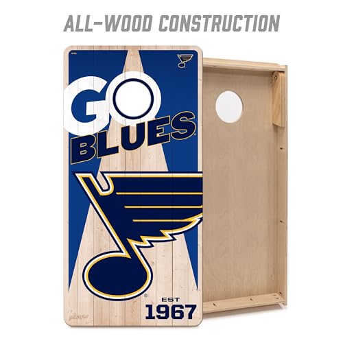 YouTheFan NHL 2’ x 4’ Professional Wood Cornhole Game with Logo Bags