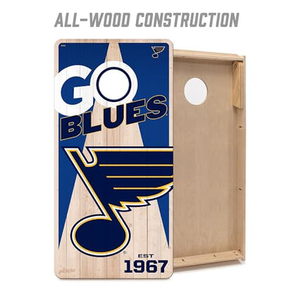 YouTheFan NHL 2’ x 4’ Professional Wood Cornhole Game with Logo Bags