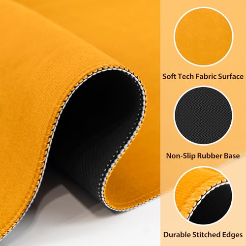 Classic Mahjong Mat for Mahjong Night - 31.5"x31.5" Non-Slip Gaming Table Cover with Carrying Bag (Orange) - color: Orange