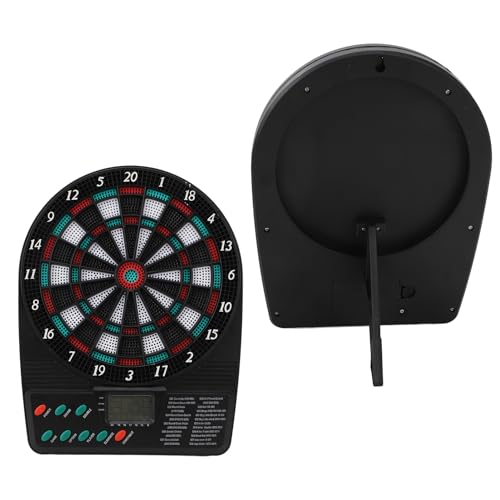 Electronic Dartboard Soft Tip Electronic Dart Board Set Includes Dart Pole Dart Flights Shaft and 12pcs Dart Tips Automatic Scoring with Multiple Game Modes for Entertainment