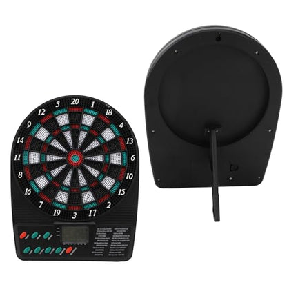 Electronic Dartboard Soft Tip Electronic Dart Board Set Includes Dart Pole Dart Flights Shaft and 12pcs Dart Tips Automatic Scoring with Multiple Game Modes for Entertainment