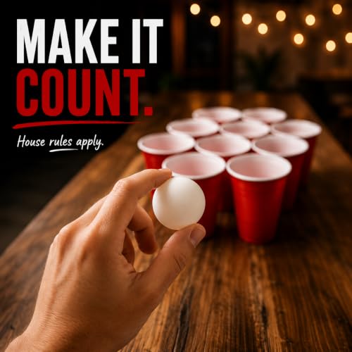 Liberty Imports 12 Pack Beer Pong Ping Pong Balls 40mm, Bulk, White | Table Tennis, Lightweight Durable Seamless Bulk for Party Carnival Games. Entertainment, Decorations, Crafts Activities