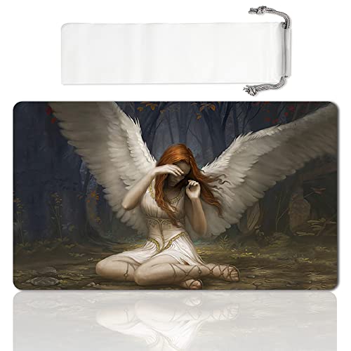 Board Game MTG Playmat Games Size 60X35 cm CCG Compatible for MTG CCG RPG Trading Card Game (Angel of Flight Alabaster) - color: Angel of Flight Alabaster
