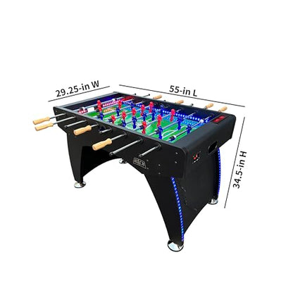 KICK Lumen 55" Tournament Foosball Table – Professional Competition Game Table - color: Black