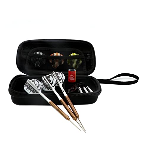 CUESOUL Big Beast 90% 26g/27g Steel Tip Tungsten Dart Set with Dart Case - color: Rose Glod-26g