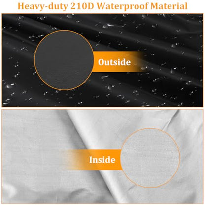 Ping Pong Table Cover, Heavy Duty Folding Table Tennis Table Cover Windproof with Zipper & Buckles Universal Fit for 9x5 FT Indoor & Outdoor Folding Tables