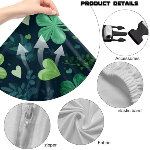 Suobstales Shamrock Heart Pattern Gaming Chair Covers with Armrest Covers Office Desk Chair Cover St. Patrick's Day Decor Computer Chair Cover Stretch Gamer Chair Slipcovers Cat Scratch Proof - color: Shamrock Heart