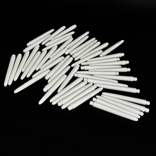 50PCS 48mm Dart Shafts Plastic Dart Shaft for Dart Replacement Parts Dart Accessories - color: White