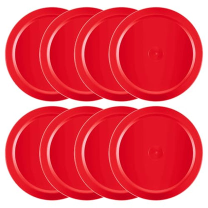 TIESOME 8 PCS Air Hockey Pucks, 2.5" Red Professional Air Hockey Puck Set Durable Pucks for Large Tables Best Air Hockey Accessories for Game Tables Equipment Accessories