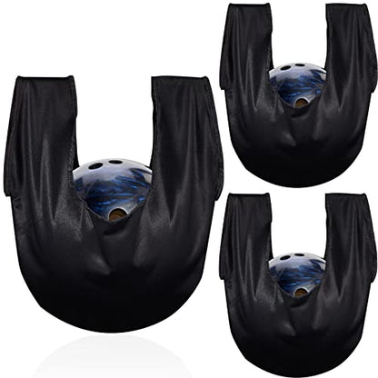 Civaner 3 Pack Bowling Ball Seesaw Bowling Ball Polisher Washable Bowlings Accessories Giant Bow Ling Balls Polisher Cleaner Towel Seesaw Holder Towel Bag Black - style: Classic