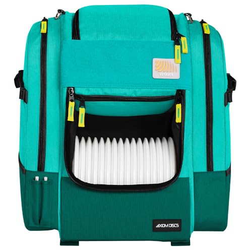 Axiom Discs Voyager Series Backpack Disc Golf Bag (Choose Your Color and Size) - color: Aqua/Emerald, style: Voyager