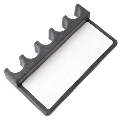 5 Holes Pool Stick Holder Billiard Cue Rest Weighted Against Table Bar Chair,Cue Stick Holder with 2 Cue Chalk Cubes Holders, Black