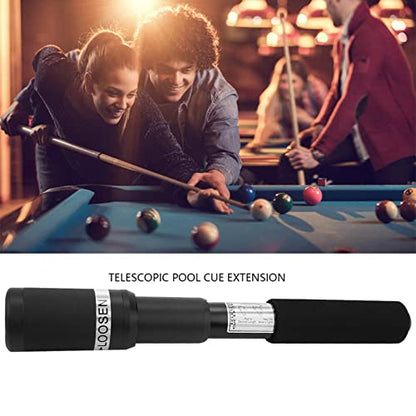 Alomejor Portable Pool Cue, Telescopic Billiard Stick, Lightweight Aluminum Collapsible for Pool Accessories Travel Home Parties