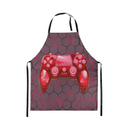 Castle Fairy Basketball Kitchen Apron - color: Gamepad Red