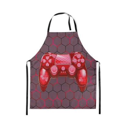 Castle Fairy Basketball Kitchen Apron - color: Gamepad Red