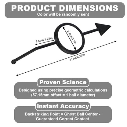 Penitue Billiards Aiming Trainer for 2-1/4" Pool Balls, Cue Shot Aiming Aid & Angle Trainer Random Color Billiard Practice Accessories