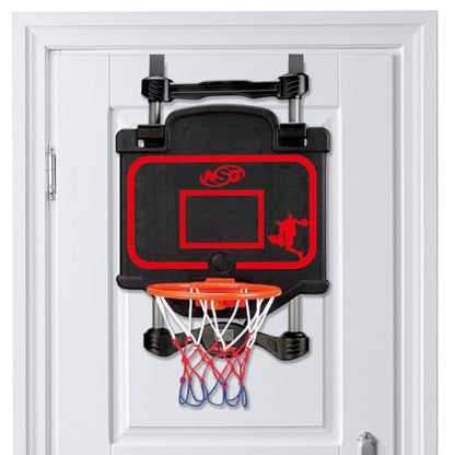Over-the-Door Basketball & Boxing Combo – 2-in-1 Game Set with Adjustable Hoop & Speed Bag, Scoreboard & Sound Effects – Fun Indoor Sports Toy for Kids & Adults - style: Combo Hoop & Speed Bag