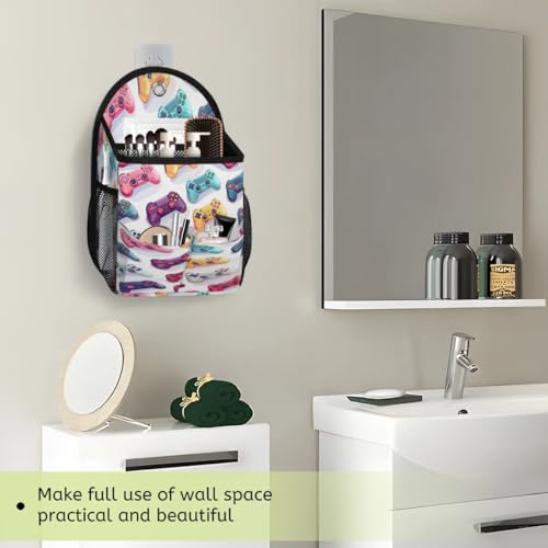 2pcs Wall Hanging Organizer Bag Gaming Consoles Wall Hanging Storage Bag with Pockets Wall Organizer Storage for Kitchen, Bedroom, Bathroom, RV Camper - size: 2 PCS