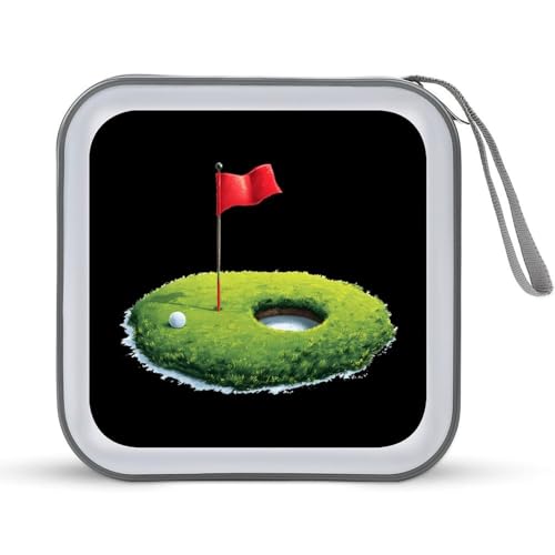 Golf Ball Near Hole CD Storage Case 40 Capacity Disc Storage Binder for Car Home Travel