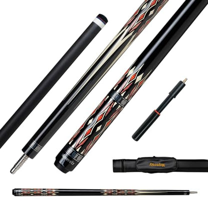 Carbon Fiber Pool Cue,11.8mm/12.5mm Low Deflection Cue Stick,Professional Pool Stick with Case - color: MK4+Extension, size: 11.8mm