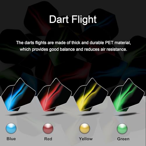 Soft Tip Darts Set 18g, 12 Pack with 100 Tips and 24 Flights | 12 soft tip darts, 18g weight, aluminum shafts, knurled barrels, 100 spare tips, 24 flights, for electronic dartboards