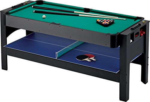 Fat Cat 3-in-1 6' Flip Multi-Game Table - color: Green Cloth Playfield