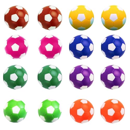 Foosball Table Balls 1.42 Inch Table Soccer Balls for Foosball Tabletop Game Foosball Accessory Replacements Multicolor World Cup Foosball/Gifts - color: 16PCS Mixed Colors