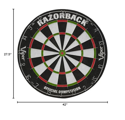 Viper Metropolitan Solid Wood Cabinet & Sisal/Bristle Dartboard Play-Ready Bundle