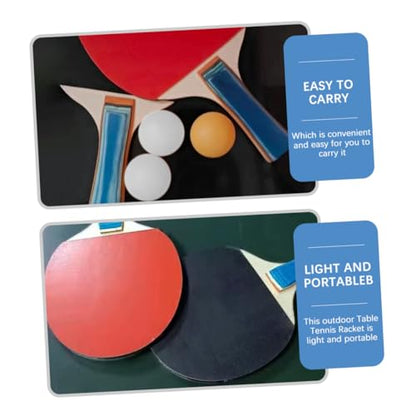 Outdoor Table Tennis Paddle Set Lightweight Training Rackets for Comfortable Grip Includes Paddles and Balls for Fun Sports Activities
