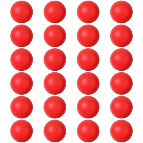 Soulchen 40mm Glow in The Dark Table Tennis Balls Bulk, Carnival Game Night, Neon Birthday Party Favors, Classroom Rewards, Goodie Bag Filler, Pet Playmate - color: Red, size: Solid