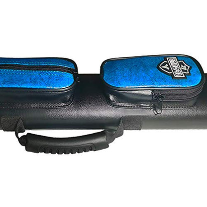 2x2 Hard cue case Oval Pool Cue Billiard Stick Carrying Case - color: A01-Turquoise