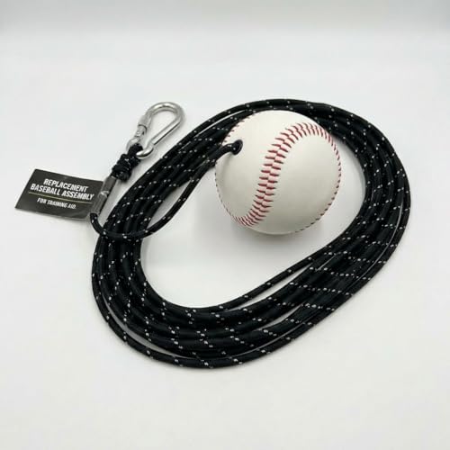 Baseball & Softball Swing Trainer – Practice Your Swing in The Backyard with a Real Ball & Get 50 Feet of Flight Feedback Ages - style: Replacement Baseball