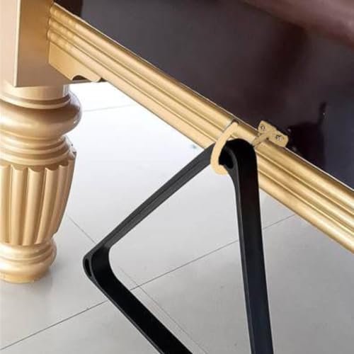 2pcs Billiard Table Bridge Stick Hooks Billiard Pool Cue Accessory Ball Rack Hooks with Mounting Screws (Gold) - color: Gold