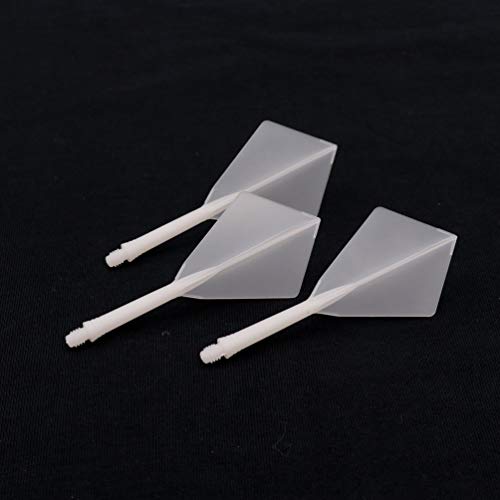 CUESOUL ROST Integrated Dart Shaft and Flights Medium,Diamond Shape,Set of 3 - color: Clear