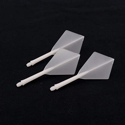CUESOUL ROST Integrated Dart Shaft and Flights Medium,Diamond Shape,Set of 3 - color: Clear