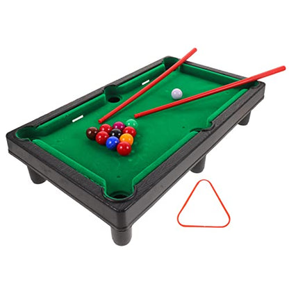 Mini Pool Table for Adults Desktop Billiard with Balls Cues and Tripod Stand Portable Miniature Tabletop Game for Home and Office Entertainment