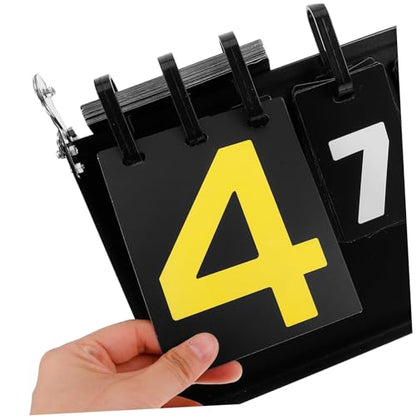 Luxshiny Portable Flip Scoreboard for Basketball and Softball, Reusable Competition Score Keeper with Desktop Tabletop Design for Sports and Coaching Use