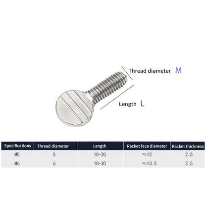 10Pcs M5 M6 304 Stainless Steel Hand Thumb Screw Table Tennis Racquet Screw Wave Plate Screw Press Flat Head Bolts - (Size: M6, Length: 25mm (10PCS)) - color: M6 / 25mm (10pcs)