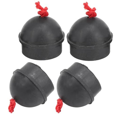 4pcs Cue Chalk Holder, Rubber Chocolate Powder Accessory Pocket Billiard Pool Chalk Holders with String for Pool Cue Stick(Black)