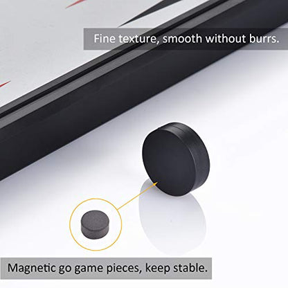 Magnetic Backgammon Board Game Set with Folding Board Travel Games for Kids and Adults