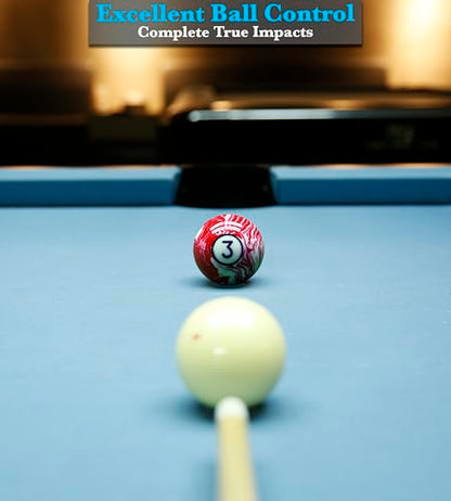 JAPER BEES Billiard Ball/Pool Ball Set Complete 16balls 2-1/4" Regulation Size&Weight Resin Ball - style: Marble White