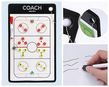 Joyeee Ice Hockey Tactics Board for Kids & Adults, Magnetic Coaching Board, Ice Hockey Equipment for Men, Boys and Ice Hockey Enthusiast, Christmas Ice Hockey Gifts for Men Father - color: #03 Double Side Ice Hockey Board