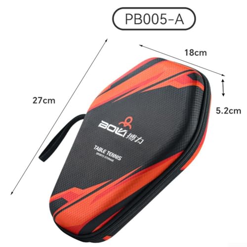 Table Tennis Racket Bag Ping-Pong Paddle Storage Case Table Tennis Organizer Table Tennis Bat Bag to Hold 2 Paddles 2 Balls(PB005-A model)